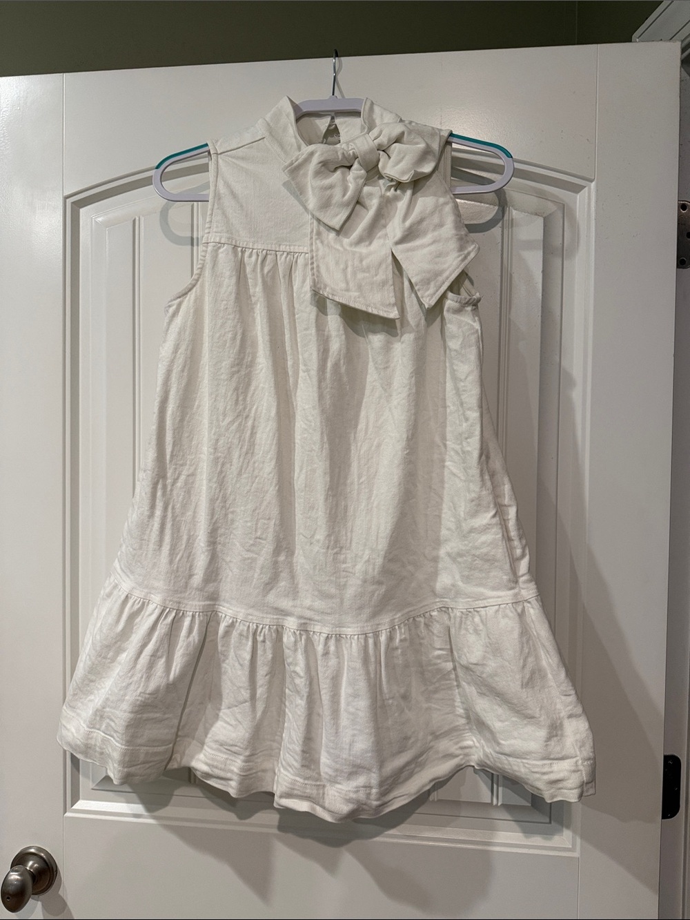 Sugarlips White Sleeveless Mini Dress with Neck Tie